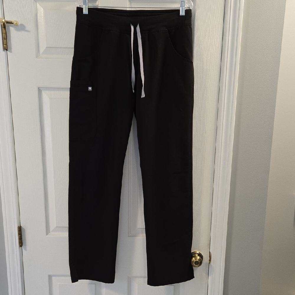 Figs Black Boot Cut Flare Pants